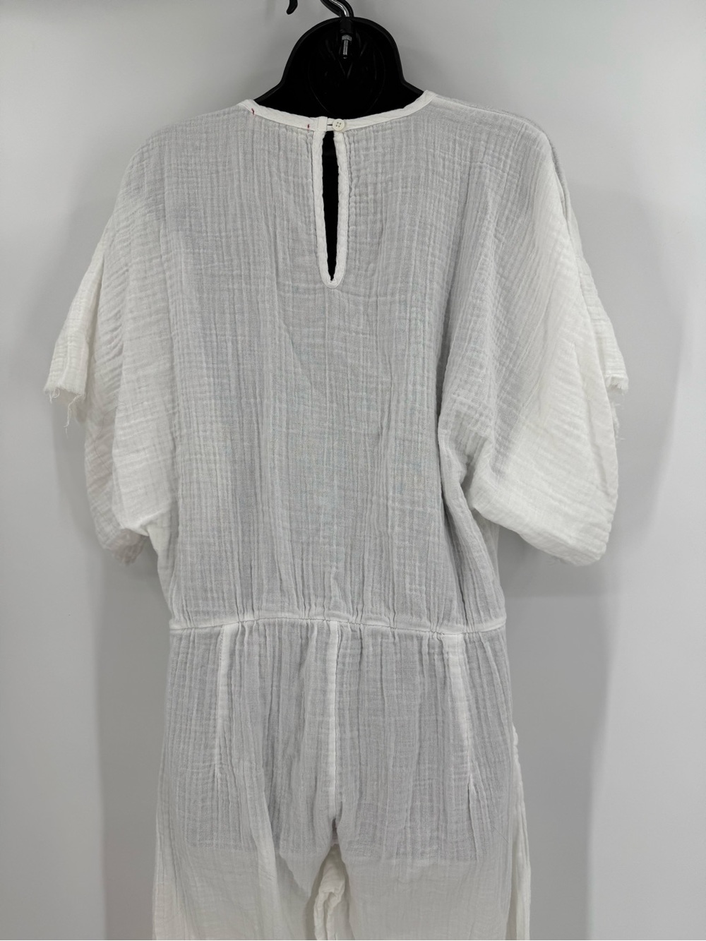 Stark X Cotton Gauze Kimono Sleeve Jumpsuit | White | Medium - Picture 11 of 11